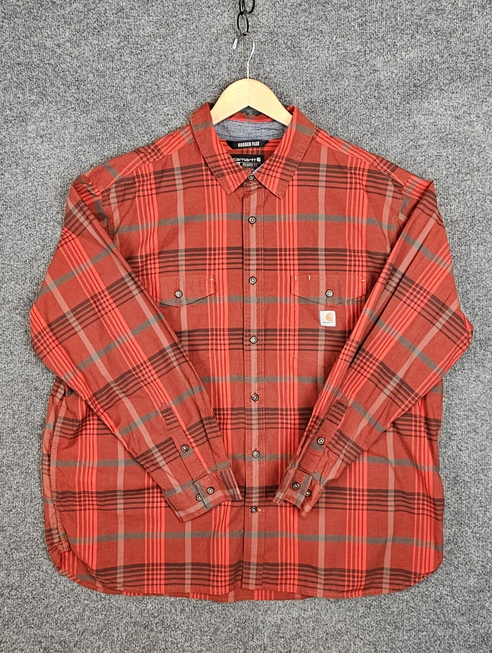 Men's Rugged Flex, Carhartt Button Up Long Sleeve 3XL